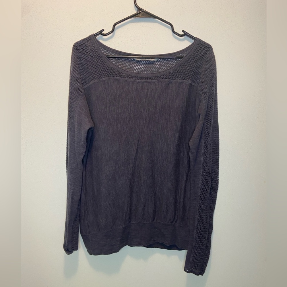 Athleta Casual Charcoal Knit Sweater